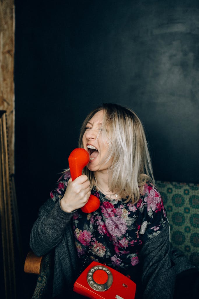 Woman Shouting on a Phone